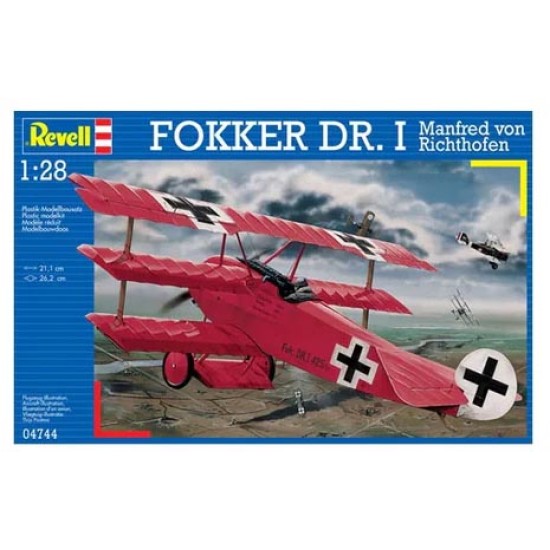 Modèle à Coller : Avion Fokker Dr.I de Manfred Von Richthofen - Niveau 3